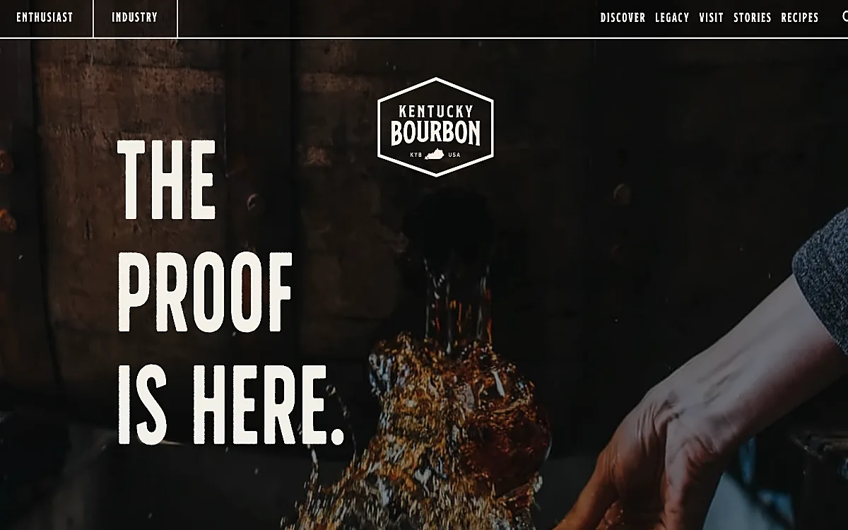 KY Bourbon website screenshot